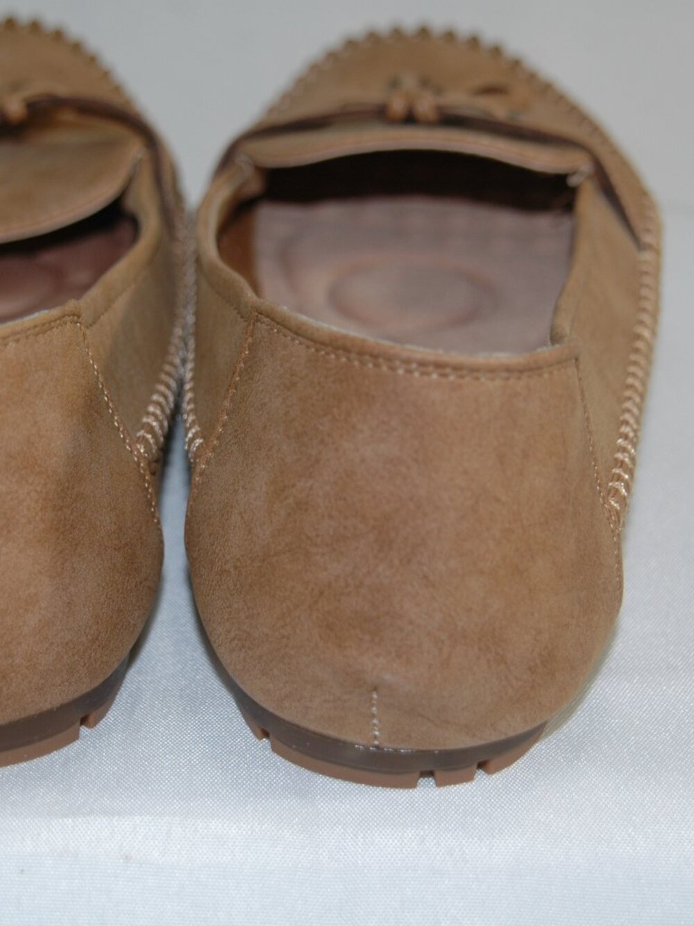 Tan Suede Loafers with Tassel Detail - Picture 4 of 7